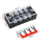 5sets 4 Positions Dual Row Screw Terminal Electric Barrier Strip Block 600v 25a