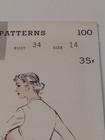 Butterick 100 Dress Sewing Pattern Ladies 14 Vtg 1950 s Uc Slim Fitted Designer