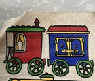 Original Vintage 1972 Cute 4pc Colorful Train Iron On Transfer  kp-103 Unused 3   