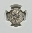 Roman Republic Head Of Roma Denarius Ngc Vf Ancient Silver Coin
