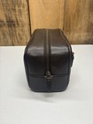 Polo Ralph Lauren Brown Smooth Leather Zip Travel Toiletry Bag Kit   188 Soft