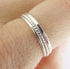 925 Sterling Silver  Solid Silver  Band Ring  Unisex  Set Of 3 Stacking Rings