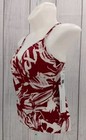 Magicsuit Womens Flared Swimsuit Top Cherry Red Abstract Size 14 Ab8