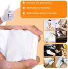 White Cotton Gloves Moisturizing Spa Hand Care Inspection Jewelry Photo Eczema