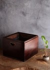 Antique Japanese Wooden Box Hibachi 30cm Vintage Tabletop Brazier