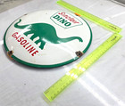 Sinclair Vintage Genuine 12  Oil Porcelain Sign Pump Plate Gas Station Bubbled