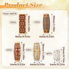 36 Pcs Wooden Hair Beads For Braids Dreadlocks  Loc Jewelry Bead For Black Women