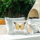 Glam Fashion Butterfly Outdoor Pillow Design By Madeline Blake