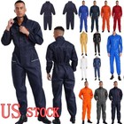 Us Unisex Men s Wear Resistant Coveralls Mechanics Uniforms Long Sleeve Jumpsuit