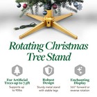 Home Heritage Metal Rotating Christmas Tree Stand For Holiday Trees Up To 7 5 Ft