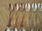 1847 Rogers Vintage Grape Thirteen Teaspoons Two Oval Soup Spoons