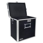Vaultz Vinyl Record Storage Case - Locking Album Holder   Organizer 50  Black