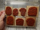 Stampin  Up  Christmas Rubber Stamp Set 1992 Retired  7 Pcs  Animals Greetings