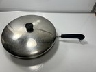 Revere Ware Pre 1968 Double Ring Copper Bottom 12    Skillet Frypan W  Lid   read 