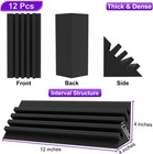 Troystudio Bass Traps 12pcs Acoustic Foam Corner Panels Studio Sound