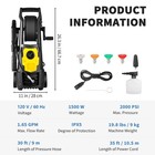 2000 Psi Electric Pressure Washer 1 65 Gpm 30ft Hose 5 Nozzles Foam Cannon
