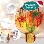 Set Of 3 Christmas Lighted Gift Boxes Warm White Present Boxes Home Decorations