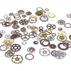 Bihrtc 100 Gram Diy Assorted Color Antique Metal Steampunk Gears Charms Penda   