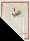 French Kitchen Dish tea Towel Roosters- 100  Cotton - France