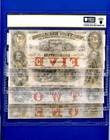 1857 Western Exchange  Nebraska Set 1 2 3 5 Pcgs 68 Ppq Superb Gem Unc