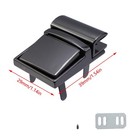 2 Pcs Black Press Lock Purse Catch Thumb Lock Metal Clasp For Diy Handbags