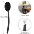 Long Handle Silicone Back Scrubber  Double Sided Bath Body Brush For Shower Men