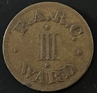 1898 Vtg  Rare Political Memorabilia Parc Brass Merchant Hard Times Token Coin 