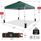 Crown Shades 10x10 Ft Pop Up Outdoor Canopy Tent  Push Lock  Forest Green  used 