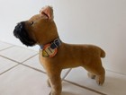 Vintage Steiff Boxer Dog Standing 8in Id Tag 1950s Leather Collar