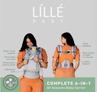 Lillebaby Complete 6-in-1 All Seasons Baby Carrier In Stone Gray Brand New 