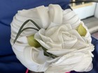 Christian Dior Chapeaux 1960s Pleated Turban Hat With Roses Bonwit Teller