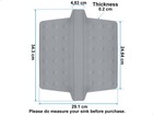 Velovyo Sink Saddle  Divider Mat  Kitchen Silicone Protector  Grey