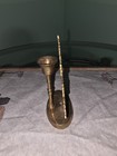 Vintage Solid Brass Old Fashioned Christmas Tree Taper Candle Holder Made India