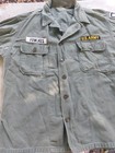 Vintage Us Army Utility Shirt Men Cotton Sateen Sage Green Vietnam Era
