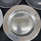 Set Of 4 Vtg Wilton Armetale Rwp Pewter Crest Emblem Dinner Plates 10 5 