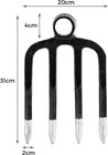 Heavy Duty Forged Eye Hoe Fork For Garden - 4 Tines Digging Spading Fork