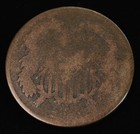 1868 Two Cent Piece 2c- About Good- Circulated Hole Filler Us Copper Type Coin