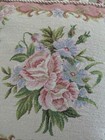 Vtg Petit Point Accent Pillow Big Victorian Wool Needlepoint Pillow Shabby Chic