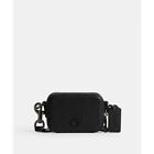 Nwt Coach Mini Crossbody Pouch Black Crossgrain Leather Cp271 Cards Earbuds Case