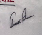 Arnold Palmer Signed Framed Arnold Palmer Invitational White Golf Flag Jsa Loa