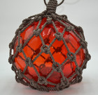 Vintage Glass Fishing Float In  Red