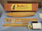 3 Vtg 1940 s Boucher Brand Wood Scale Model Ship Boat Kit Schooner Clipper Lot