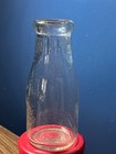 Vtg Clear One Pint Wayne Dairy Products Pasteurized Milk And Cream Bottle