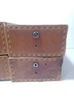 Lot Of 4 Antique Cast Iron Safe Wooden Drawers  Boxes Locking No Keys