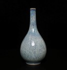 Old Chinese Blue Glaze Yaobian Glaze Vase Tianqi Mk Th1912