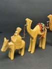 Vintage Olive Wood Donkey   Camel Caravan Train Hand Carved Figures Jerusalem 3 