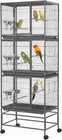 74   Large Bird Cage With Trays Stand Wheels For Cockatiel Parakeet Finch Parrot