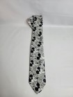 Vintage Disney Men s Black   White Mickey Mouse Tie By Cervantes 3  Wide 