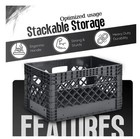 Juggernaut Storage 24qt Plastic Heavy-duty Milk Crate  Black