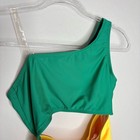 Kandi Kouture Girls Diva Leotard Red Yellow Green Colorblock One Shoulder Tl